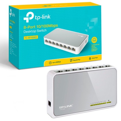 SWITCH 8 PORTAS 10/100 MMBPS | TL-SF1008D| TP LINK | TP-LINK | NAO GERENCIAVEL